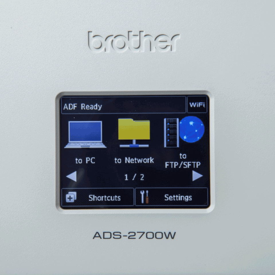 Brother ADS-2700W belaidis, jungiamas į tinklą stalinis dokumentų skaitytuvas 7